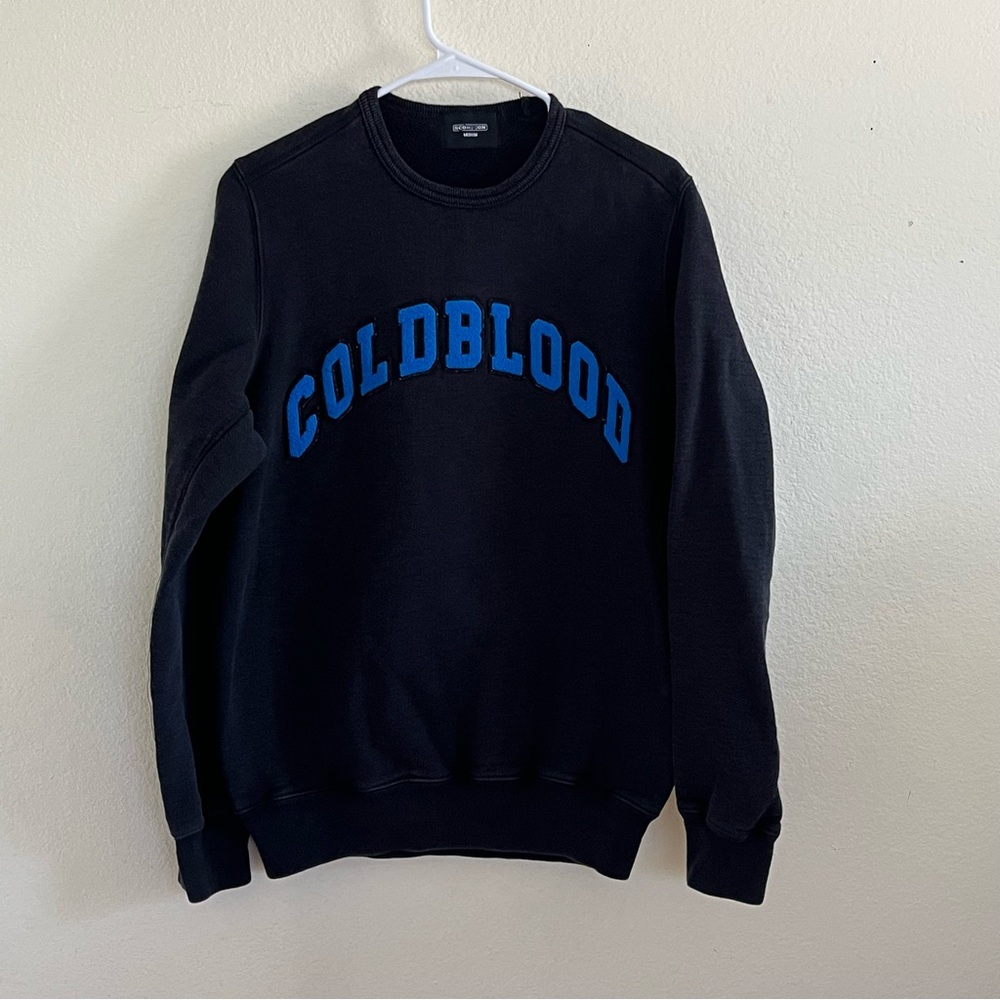 Drake 2018 Scorpion Tour COLDBLOOD Sweatshirt Black and Navy Blue Size Medium